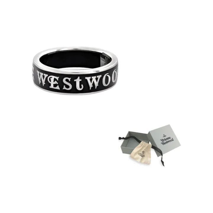 Vivienne Westwood Vivienne Westwood Black Conduit Street Ring for Couples Size ONE SIZE - 3 Thumbnail
