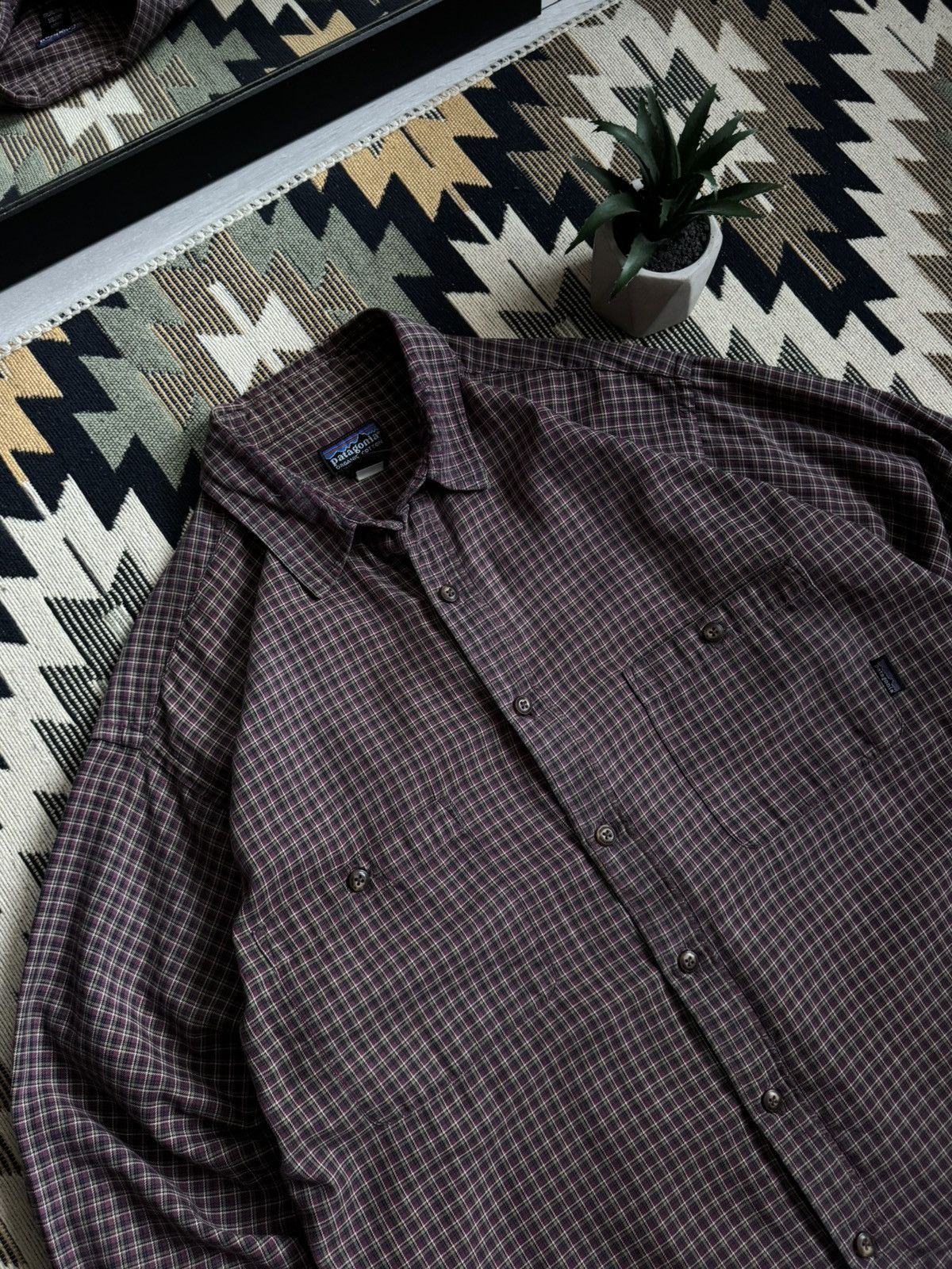 Patagonia Vintage 90’s Patagonia Organic Cotton ButtonUp Flannel Shirt Size US M / EU 48-50 / 2 - 4 Thumbnail