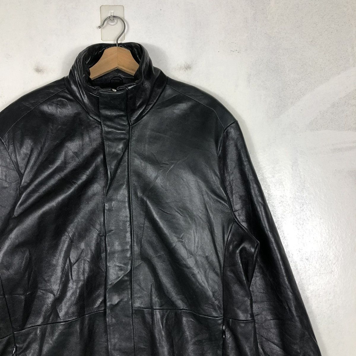 Japanese Brand 📌VINTAGE SOFT LEATHER BIKER JACKET NAUGHTY BIG POCKETS Size US L / EU 52-54 / 3 - 8 Thumbnail