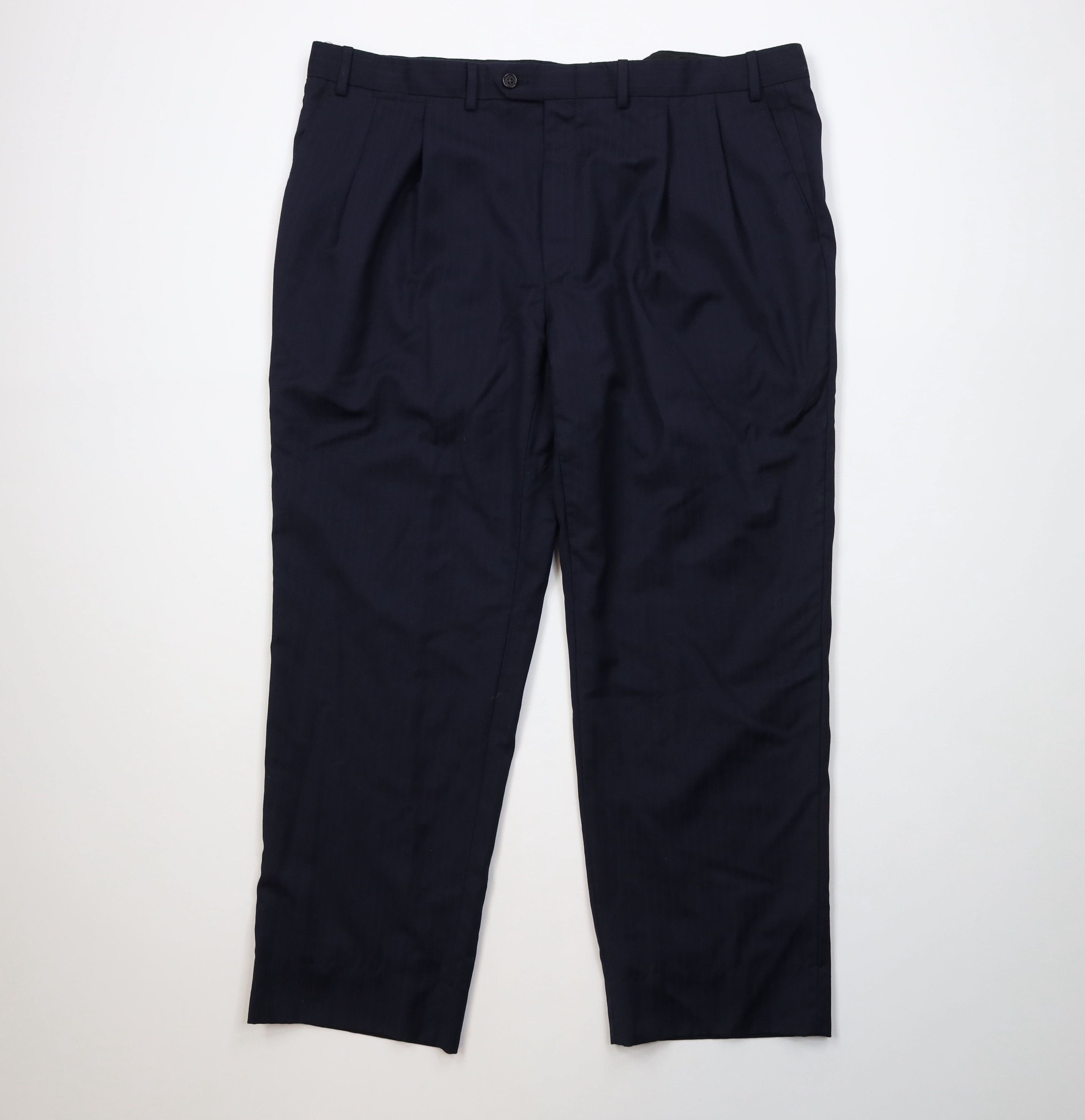Vintage Vintage 90s Streetwear Knit Pinstriped Wide Led Chino Pants Size US 40 / EU 56 - 1 Thumbnail