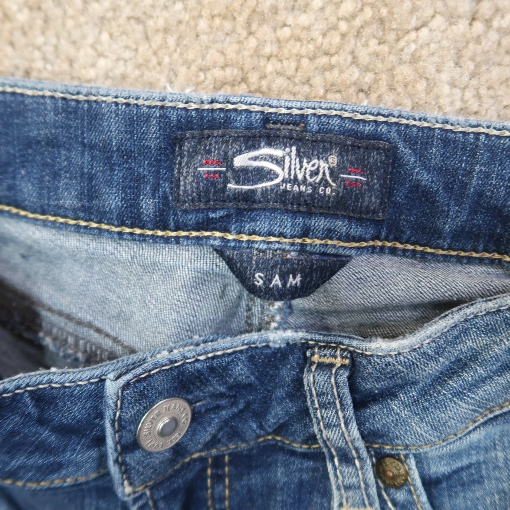 Silver Jeans Co. Silver Jeans Women Jeans 28x26 Straight Leg Denim Stretch Blue Slim 5-Pocket Mens Womens Girls? Size 28" / US 6 / IT 42 - 4 Thumbnail