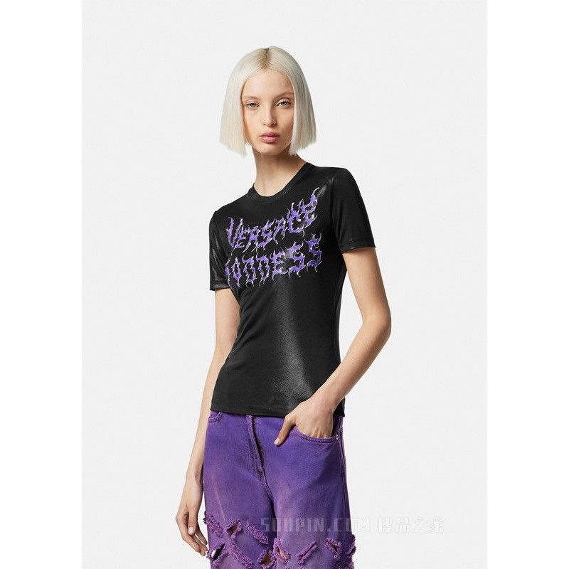 Versace VERSACE Goddess Metallic Print Tee Size XS / US 0-2 / IT 36-38 - 1 Thumbnail
