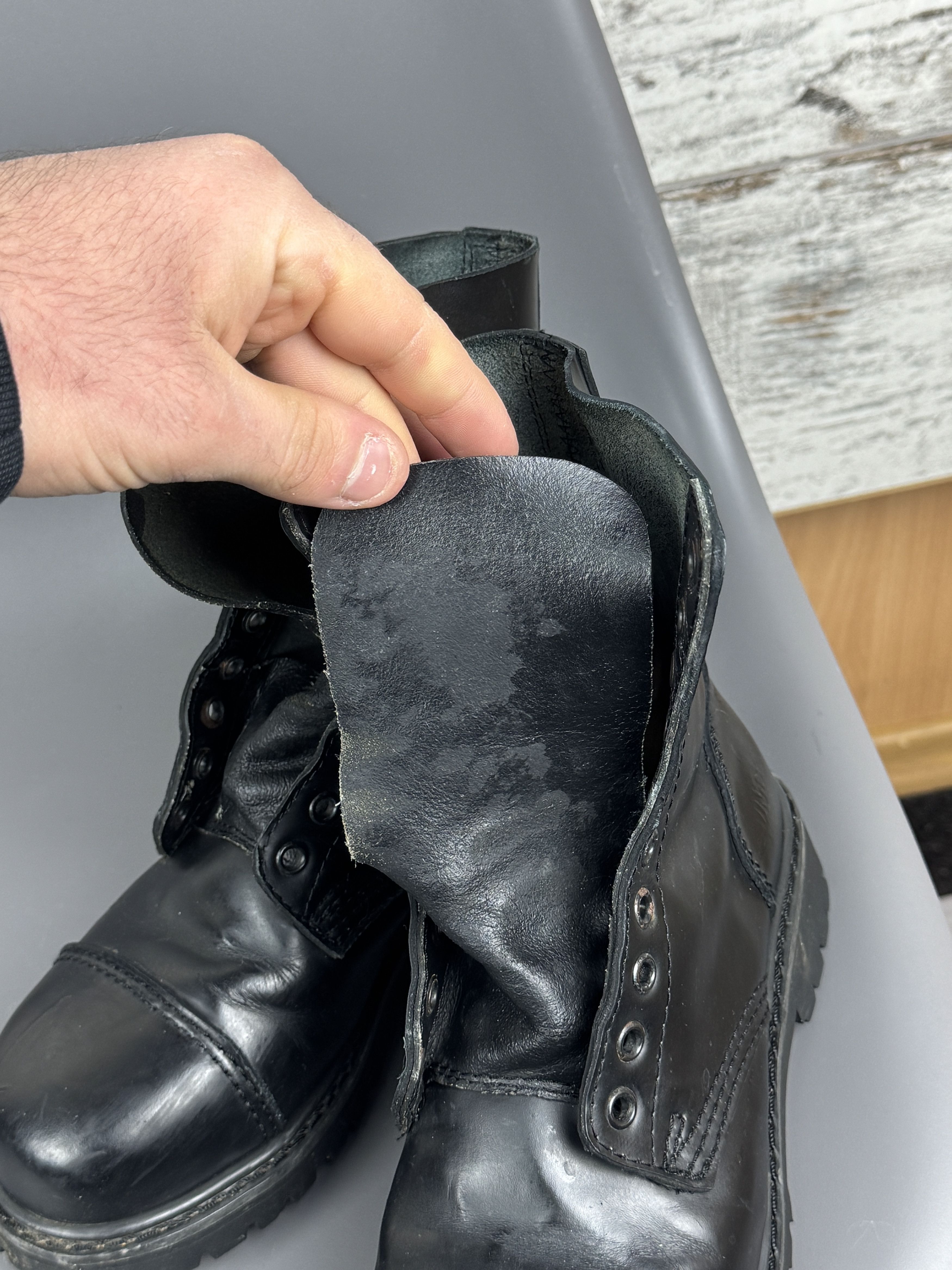 Vintage Vintage Undercover black Combat Steel Toe Leather Hi Boots 6 Size US 6 / EU 39 - 9 Thumbnail