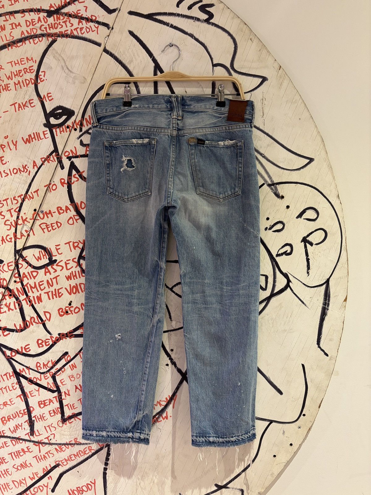 Chimala Chimala Mid Rise Distressed Japan Raw Denim Selvedge Jeans Size 27" / US 4 / IT 40 - 3 Thumbnail