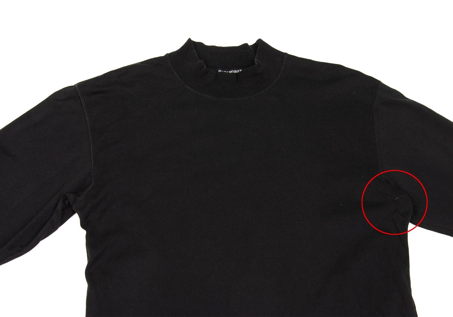 Issey Miyake Cotton Mock Neck T-shirt in Black Size US M / EU 48-50 / 2 - 2 Thumbnail