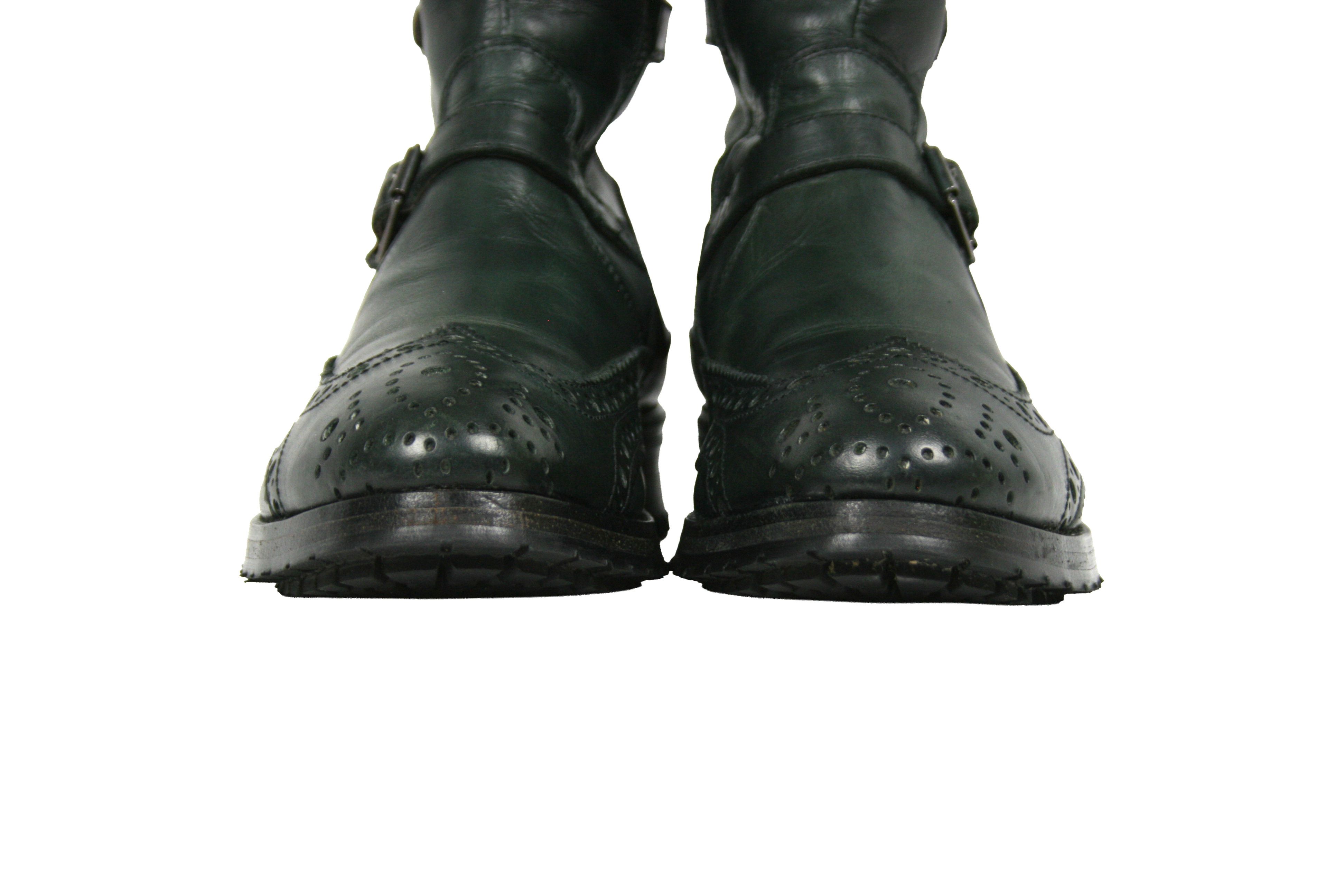 Shoto Engineered Biker Military Brogue Leather Boots Size US 6 / IT 36 - 4 Thumbnail