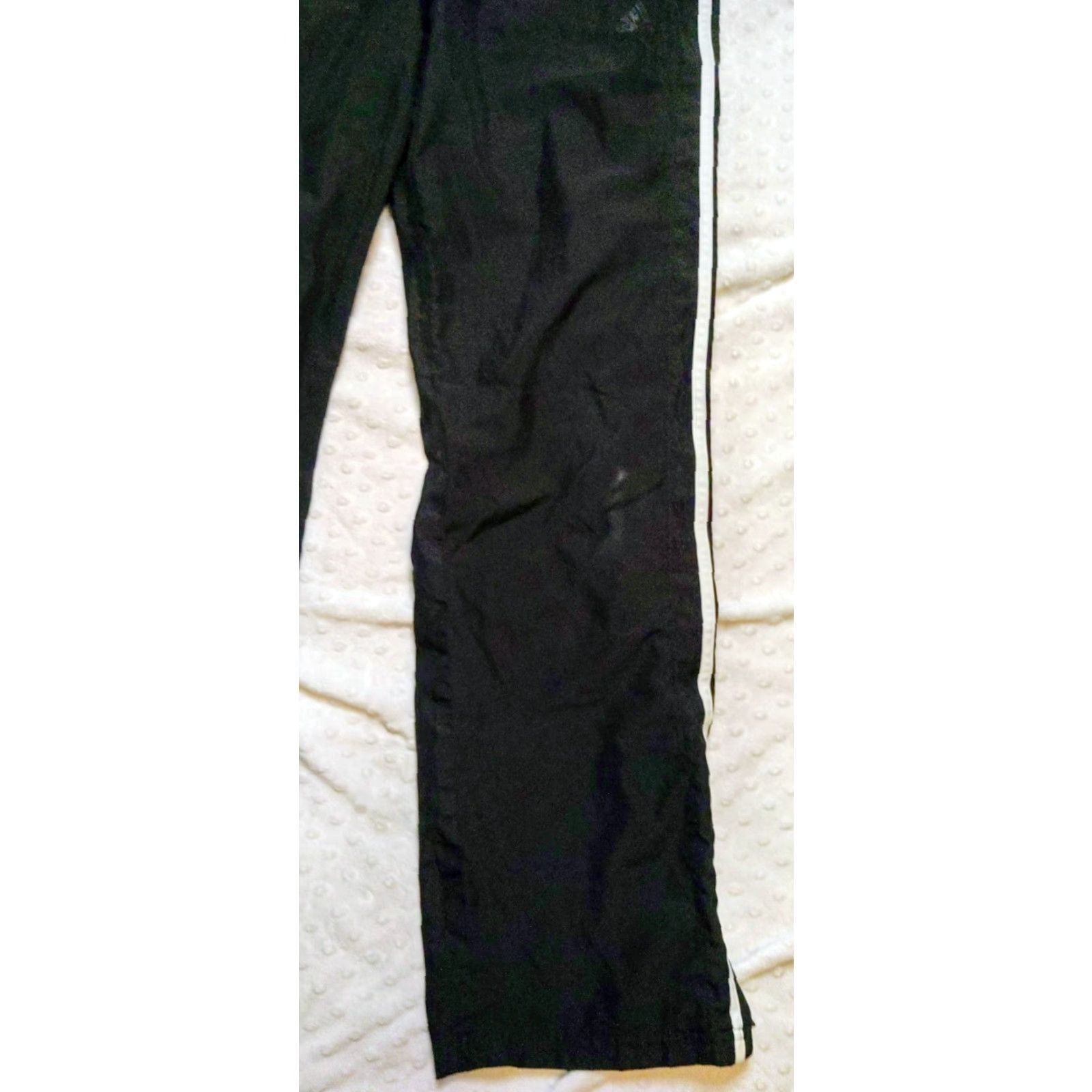 Adidas Adidas Track Pants Women Black Joggers Three Stripes Pockets 32x30 Athletic Fit Tapered Inseam 30 Size 24" / US 00 / IT 34 - 2 Thumbnail