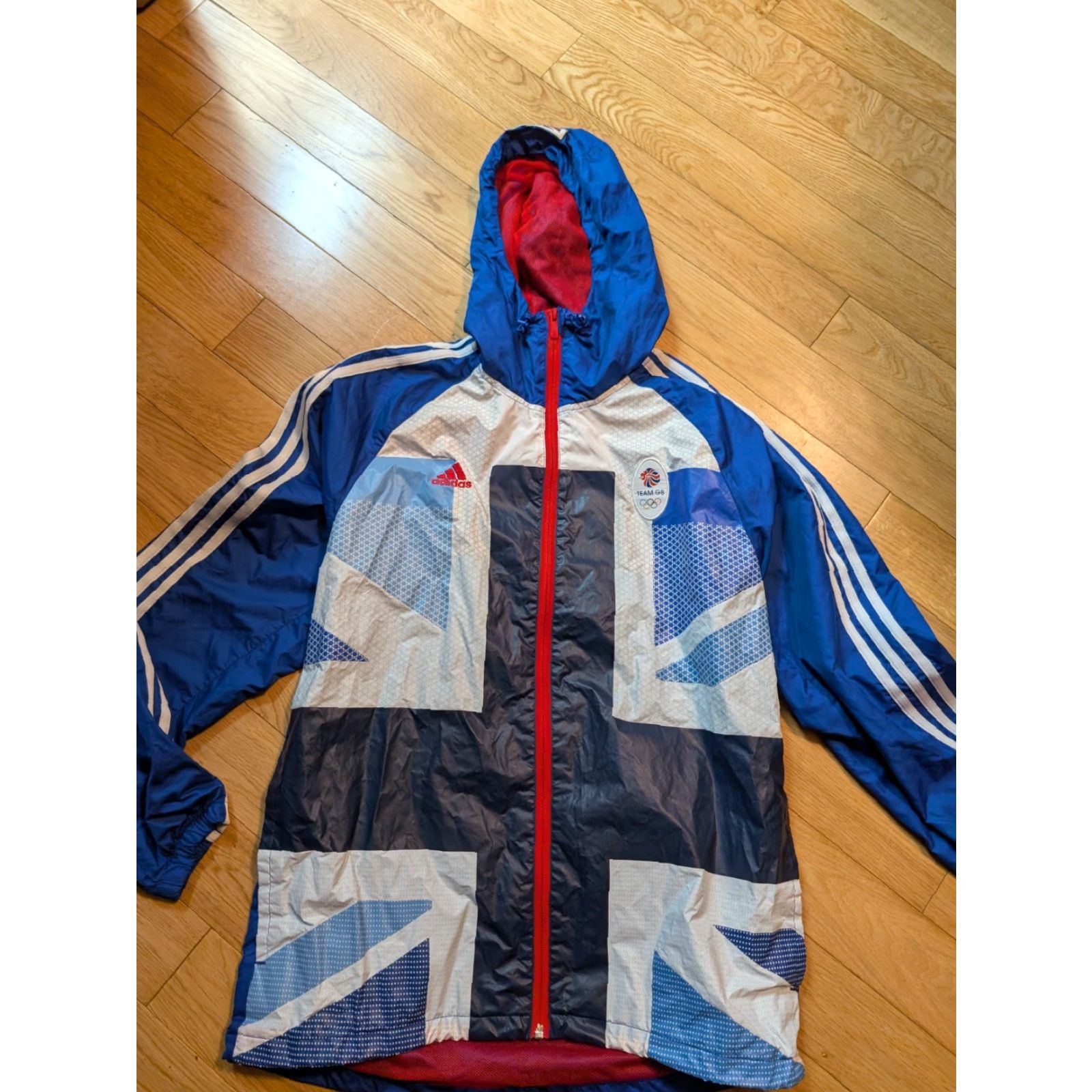 Adidas Great Britain 2012 Olympic Team Adidas Full Zip Jacket Women S Blue Windbreaker Size S Size S / US 4 / IT 40 - 4 Thumbnail