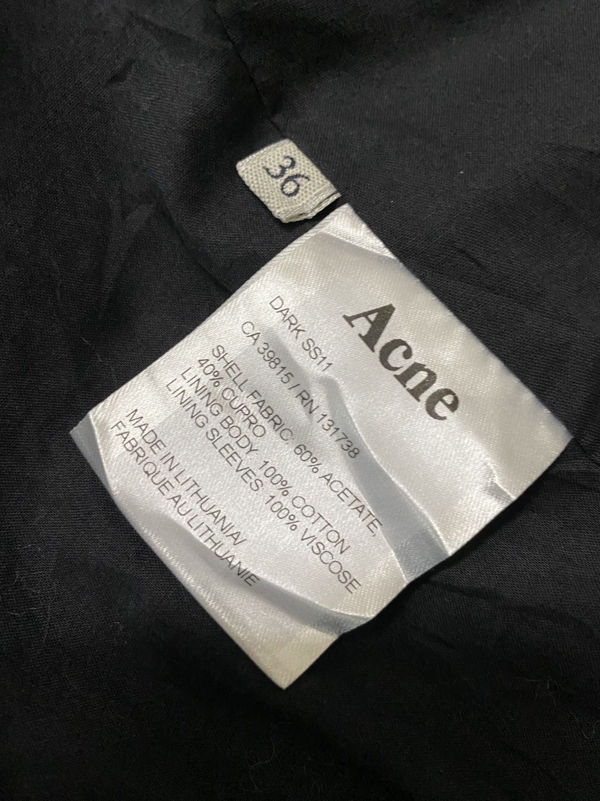 Acne Studios ACNE Studios Zip Design Blouson Jacket Black DARK SS11 Size US S / EU 44-46 / 1 - 5 Thumbnail