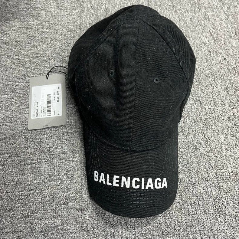 Balenciaga Balenciaga Black label black monogram logo embroidered base Size ONE SIZE - 1 Thumbnail