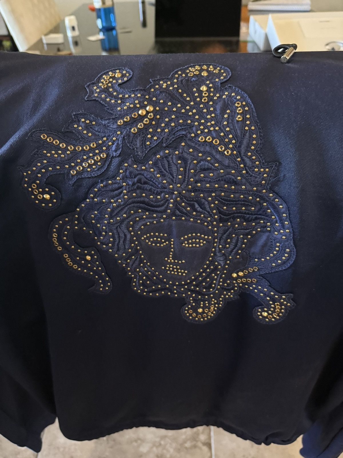 Versace Versace HEAVY Medusa Studded Hoodie Size L Size US XL / EU 56 / 4 - 2 Thumbnail