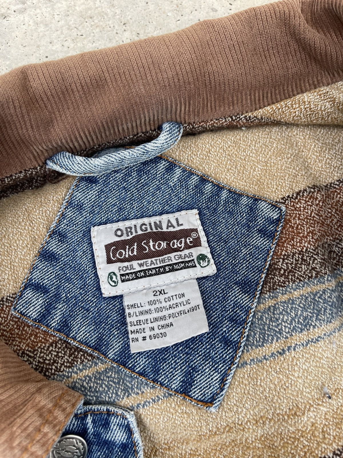 Other Vintage Distressed 90s Cold Storage Denim Jacket Size US XXL / EU 58 / 5 - 17 Thumbnail