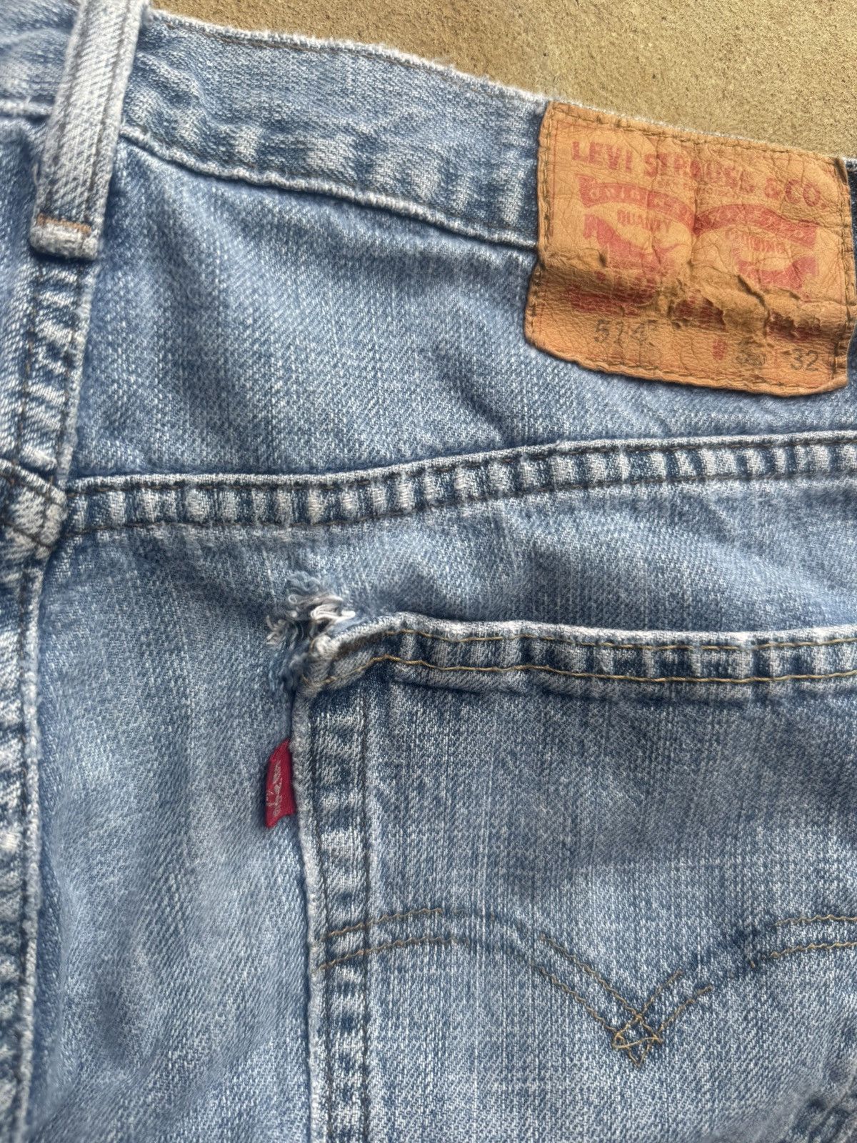Levi's Vintage Clothing Distressed Levis 514 baby blue jeans. Size US 32 / EU 48 - 7 Thumbnail