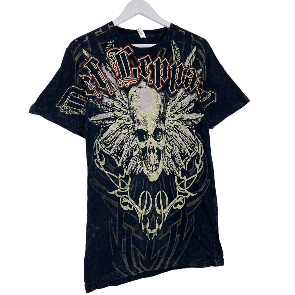 Band Tees 💥DEF LEPPARD ROCK BAND OVERPRINT TSHIRT Size US L / EU 52-54 / 3 - 3 Thumbnail