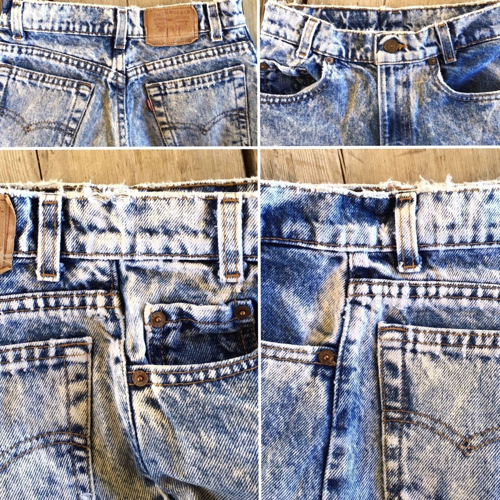 Levi's VINTAGE Levi's 505 Jeans Denim Blue Acid Wash High Waist Tapered Leg 25 in Waist 80s 90s Mens Womens Unisex Jeans Size 26" / US 2 / IT 38 - 6 Thumbnail