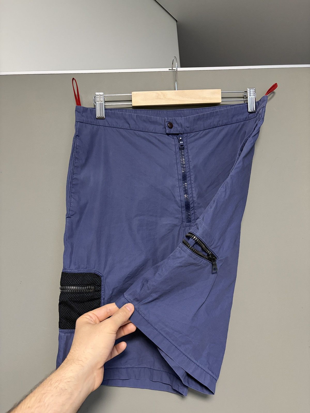 Prada Prada Blue Nylon Light Cargo Shorts Size US 30 / EU 46 - 10 Thumbnail