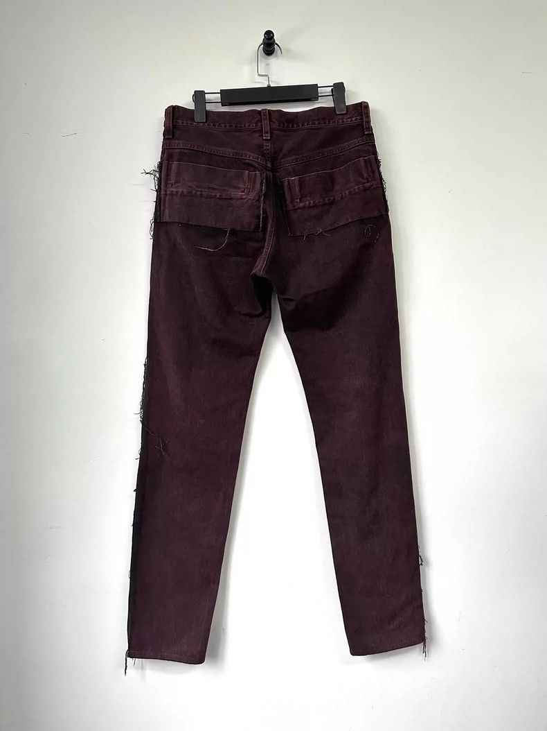 Yohji Yamamoto Yohji Yamamoto size 2 2012aw slim fit denim fringed Burgund Size US 28 / EU 44 - 2 Thumbnail