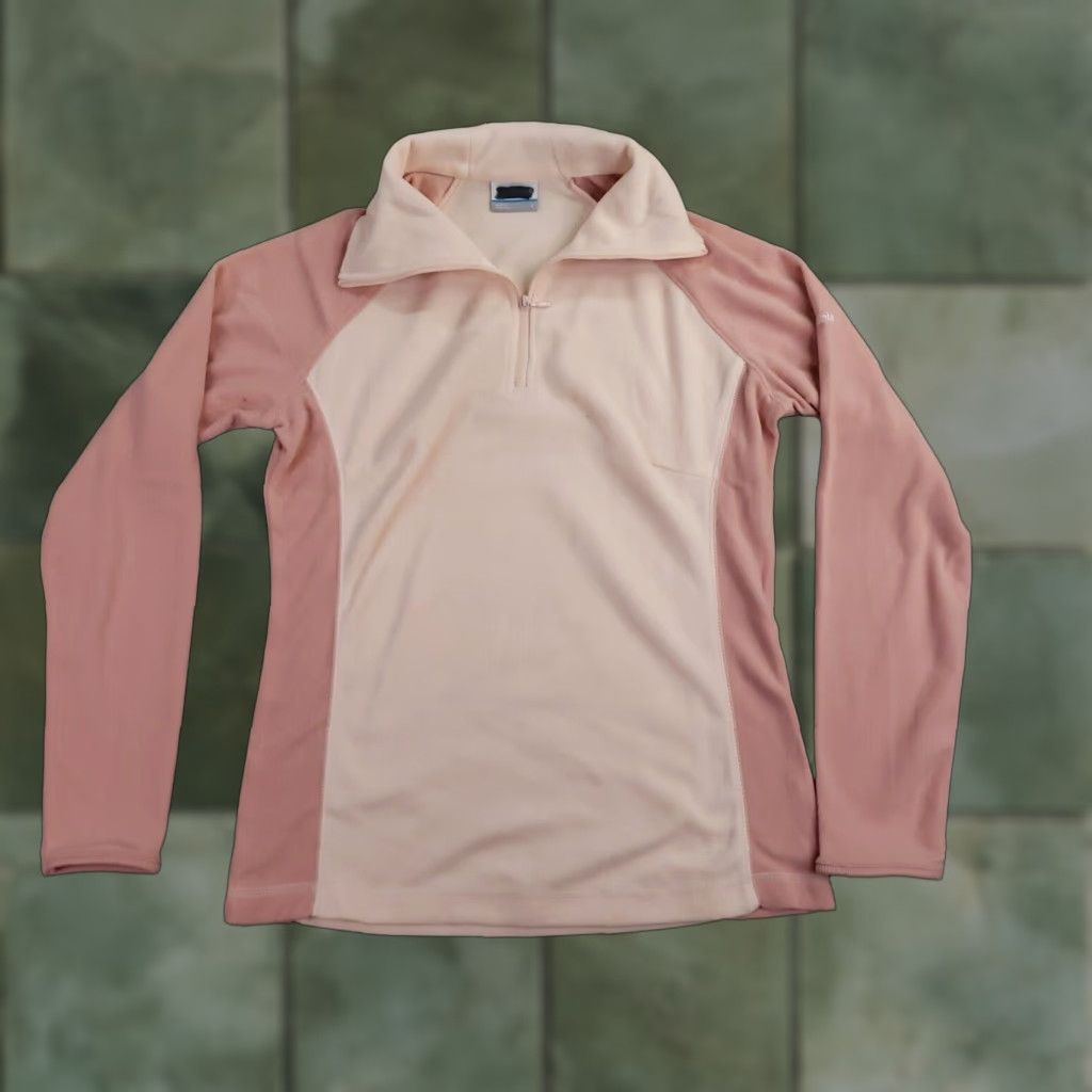 Pinko Columbia Fleece Pullover Sweater Womens Small Pink Lightweight Crew Neck Long Sleeve Size S / US 4 / IT 40 - 1 Thumbnail