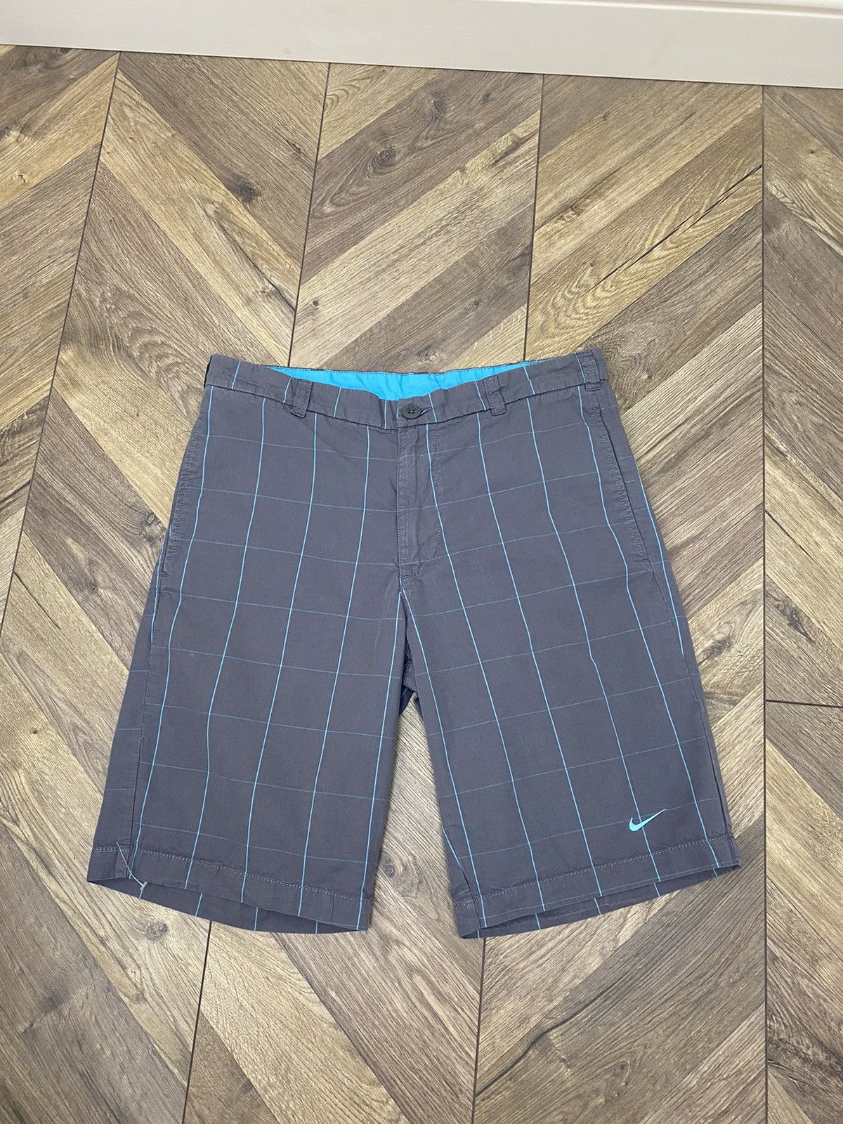 Nike × Vintage Vintage Nike y2k checkered chino shorts swoosh logo Size US 32 / EU 48 - 3 Thumbnail