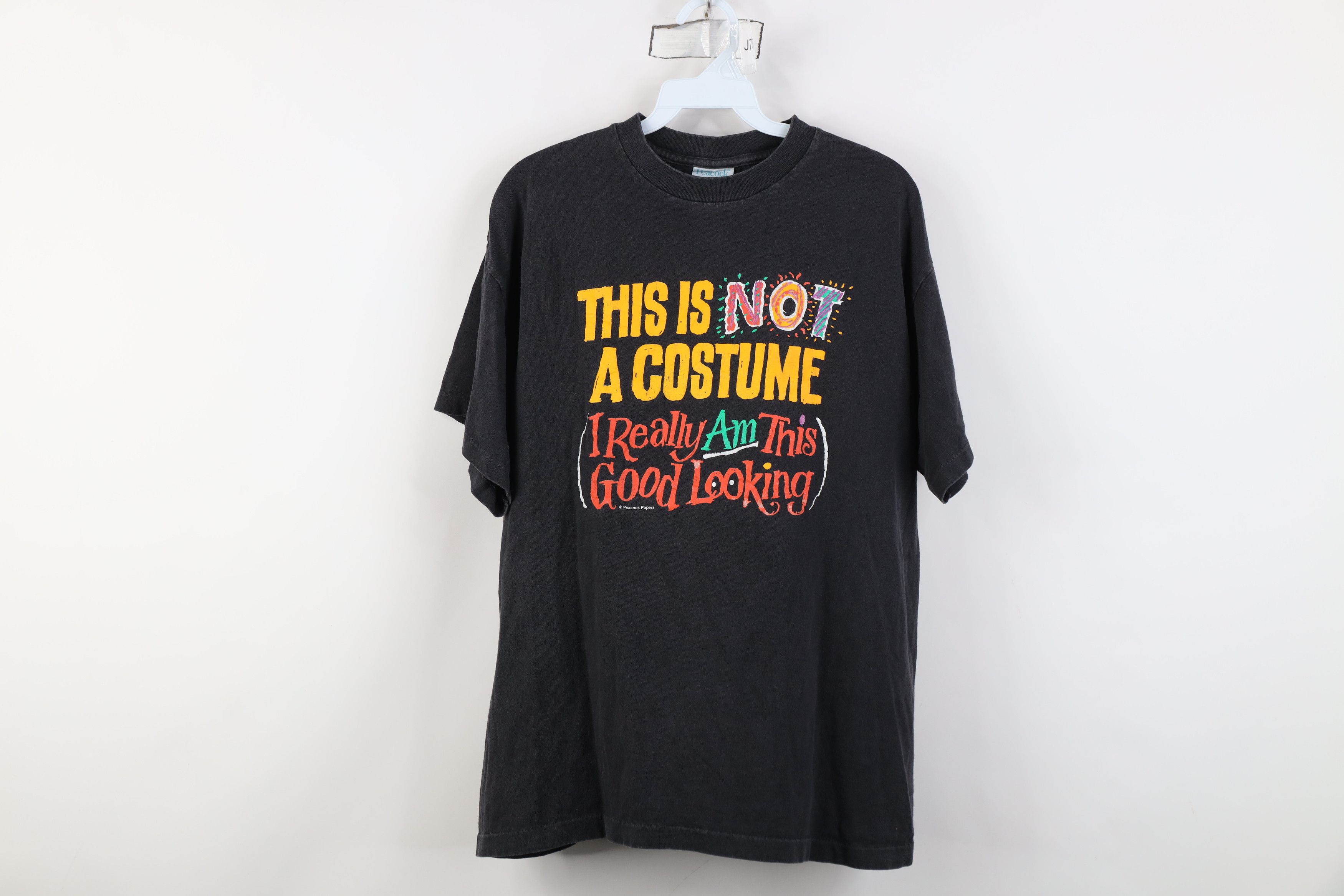 Vintage Vintage 90s Halloween This Is Not A Costume Looking T-Shirt Size L / US 10 / IT 46 - 1 Thumbnail