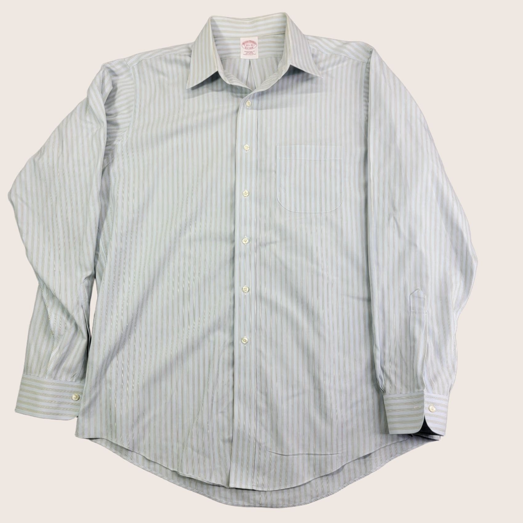 Brooks Brothers Brooks Brothers Shirt 15.5-35 Traditional Fit Non-Iron Striped Casual Business Mens Shirt Size US L / EU 52-54 / 3 - 1 Thumbnail