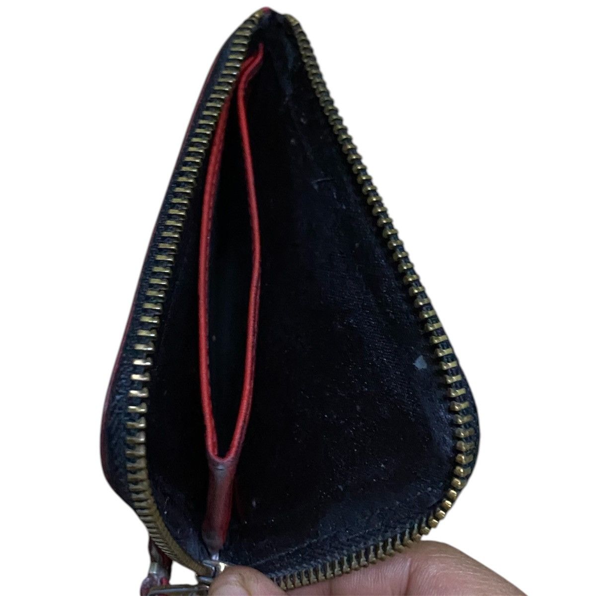 Comme des Garcons Comme Des Garcons Red Leather zip coin Wallet Size ONE SIZE - 6 Thumbnail