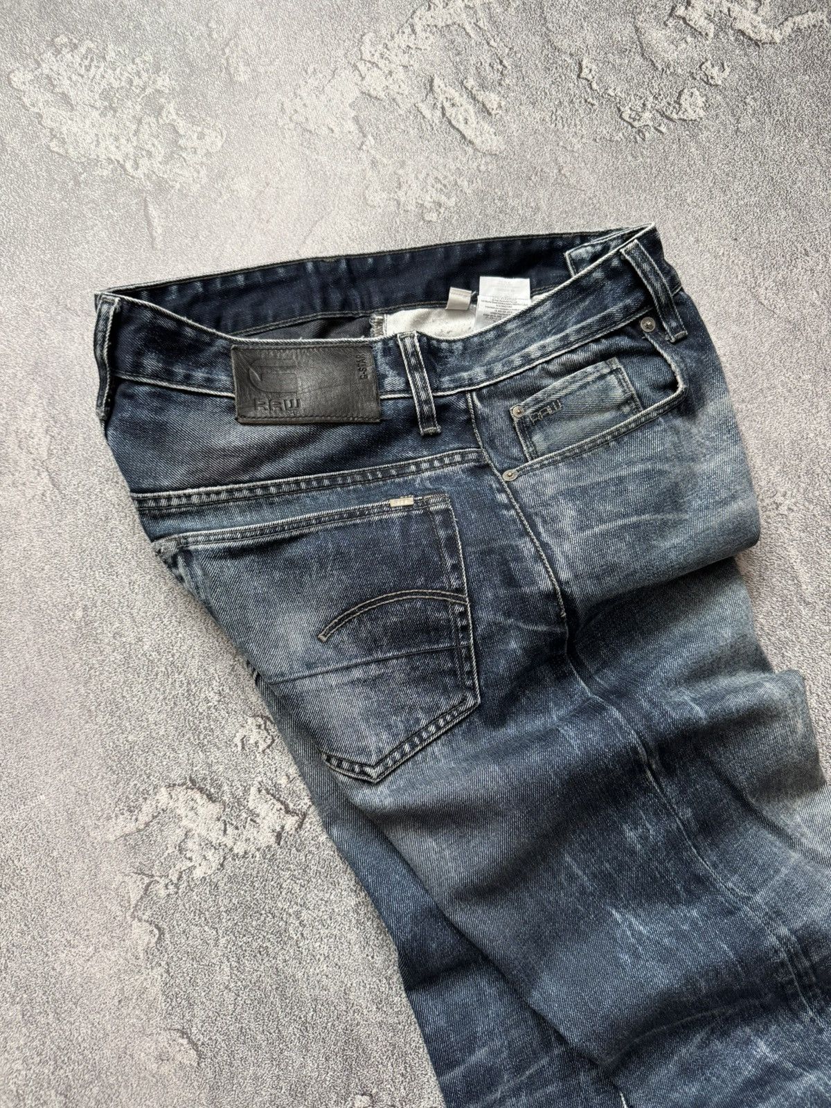 G-Star G star raw 30/32 3301 tapered washed denim pant trouser jean Size US 32 / EU 48 - 13 Thumbnail