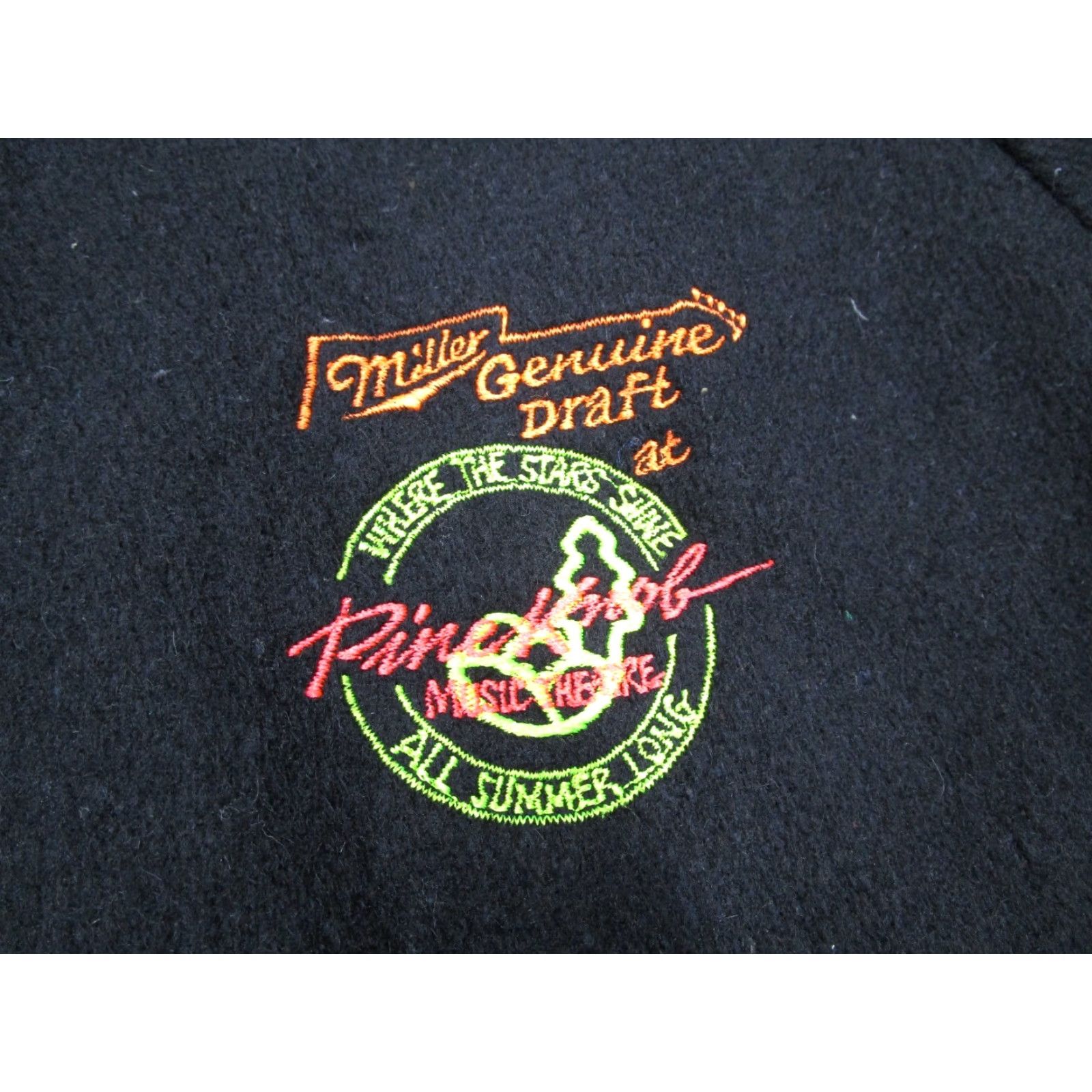 Vintage VINTAGE Pine Knob Music Theatre Jacket Mens Large Black Wool Snap Bomber Jacket Size US L / EU 52-54 / 3 - 2 Thumbnail