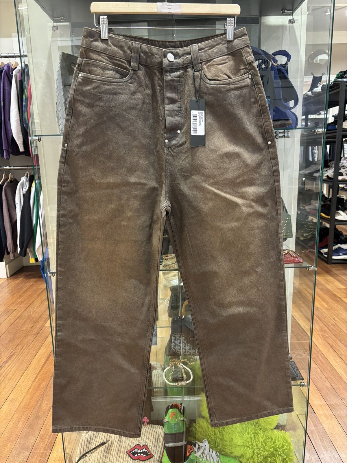6PM Waxed Denim Jeans