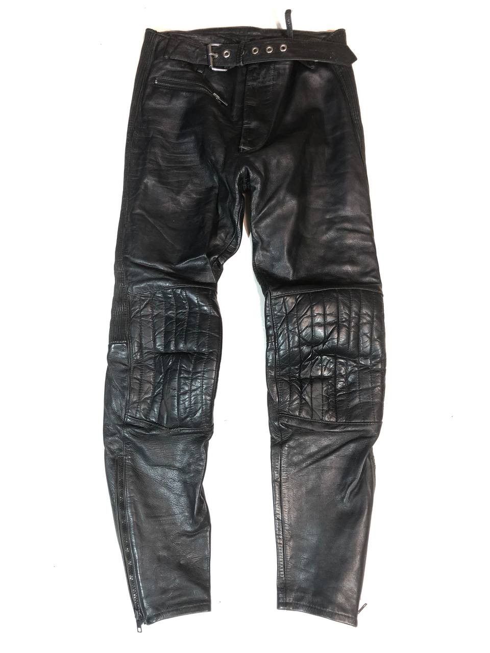 Vintage Leder Vintage Rare Moto Biker Leather Pants Size US 29 - 1 Thumbnail