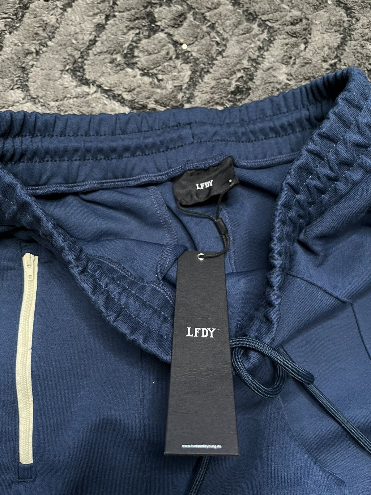 LFDY Vintage Navy New Sweatpants Pants Drip LFDY Size US 30 / EU 46 - 3 Thumbnail