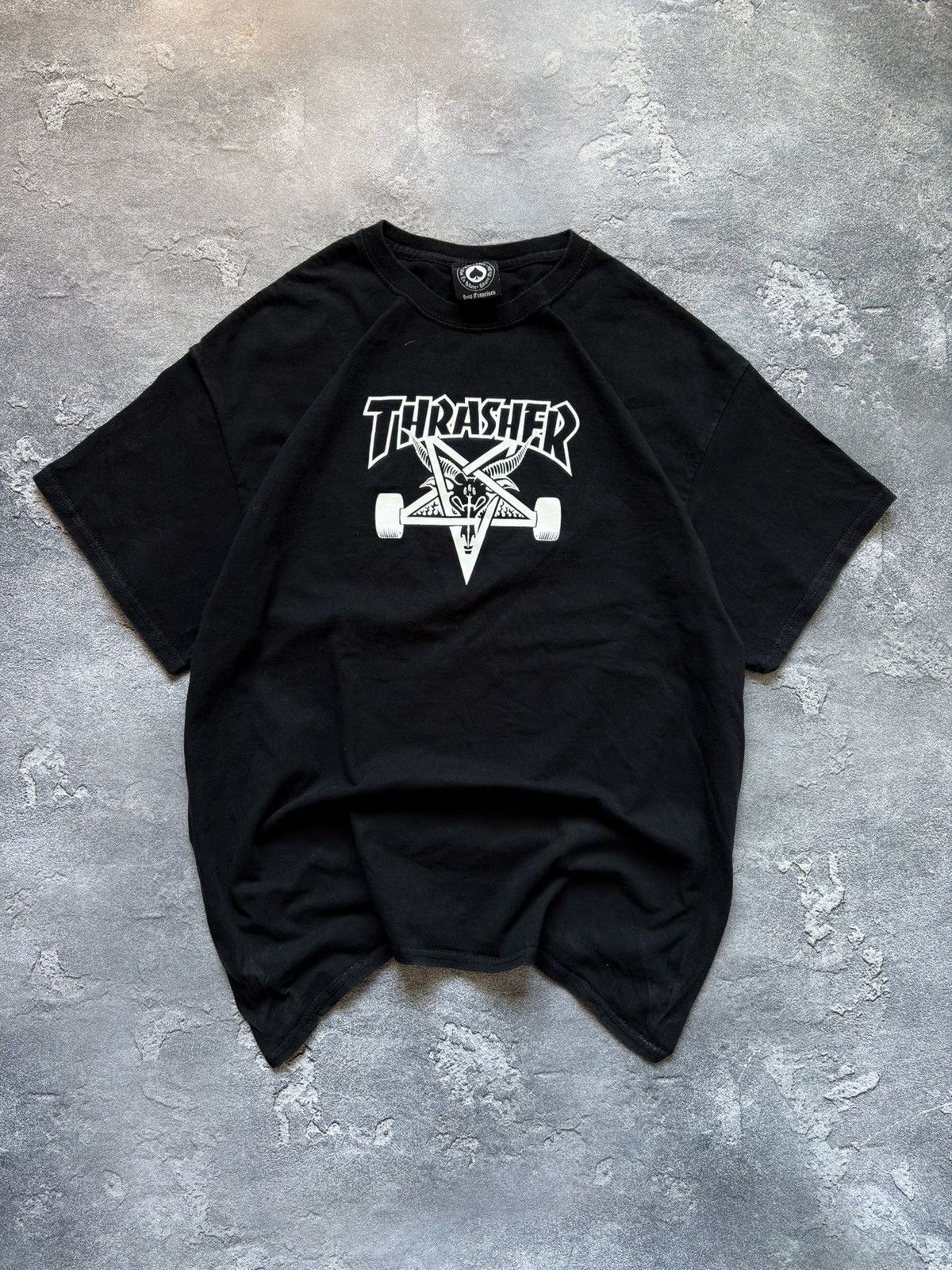 Thrasher Vintage Thrasher Skateboard Pentagram 666 Logo Y2K T-Shirt Size US XL / EU 56 / 4 - 1 Thumbnail