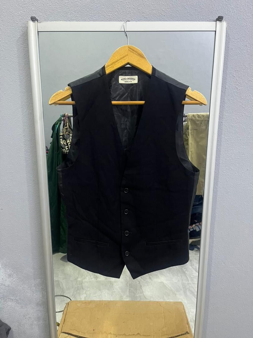 NANO universe Nano Universe Black Tailored Vest Adjustable Back Size US S / EU 44-46 / 1 - 1 Thumbnail