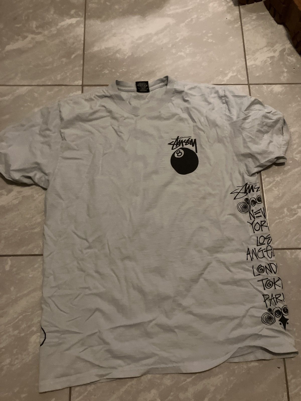 image of Stussy Test Strike Pigment Dyed T Shirt in Blue, Men's (Size Medium)