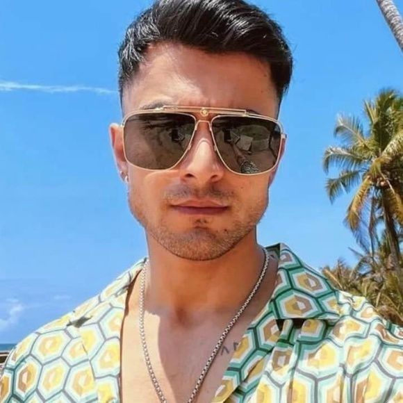 image of New Versace Ve2242 - 12526G Mirrored Sunglasses in Silver, Men's