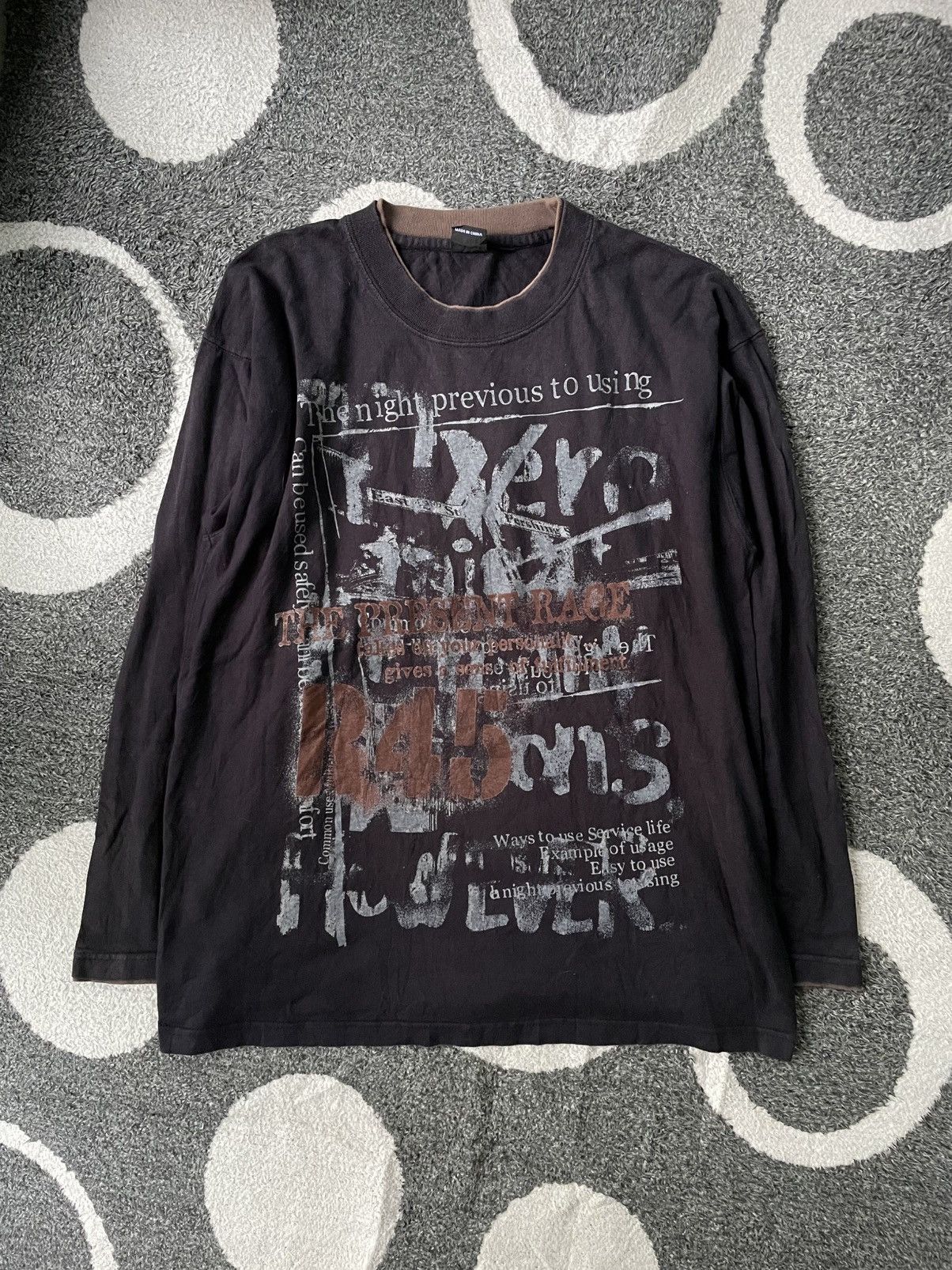 If Six Was Nine × Japanese Brand × Le Grande Bleu (L.G.B.) COLLINS JAPANESE POEM LONG SLEEVE Size US XL / EU 56 / 4 - 1 Thumbnail