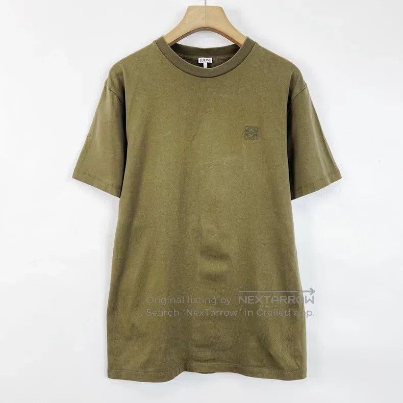Loewe Loewe Military Green Embroidered Logo Short Sleeve Size M / US 6-8 / IT 42-44 - 1 Thumbnail