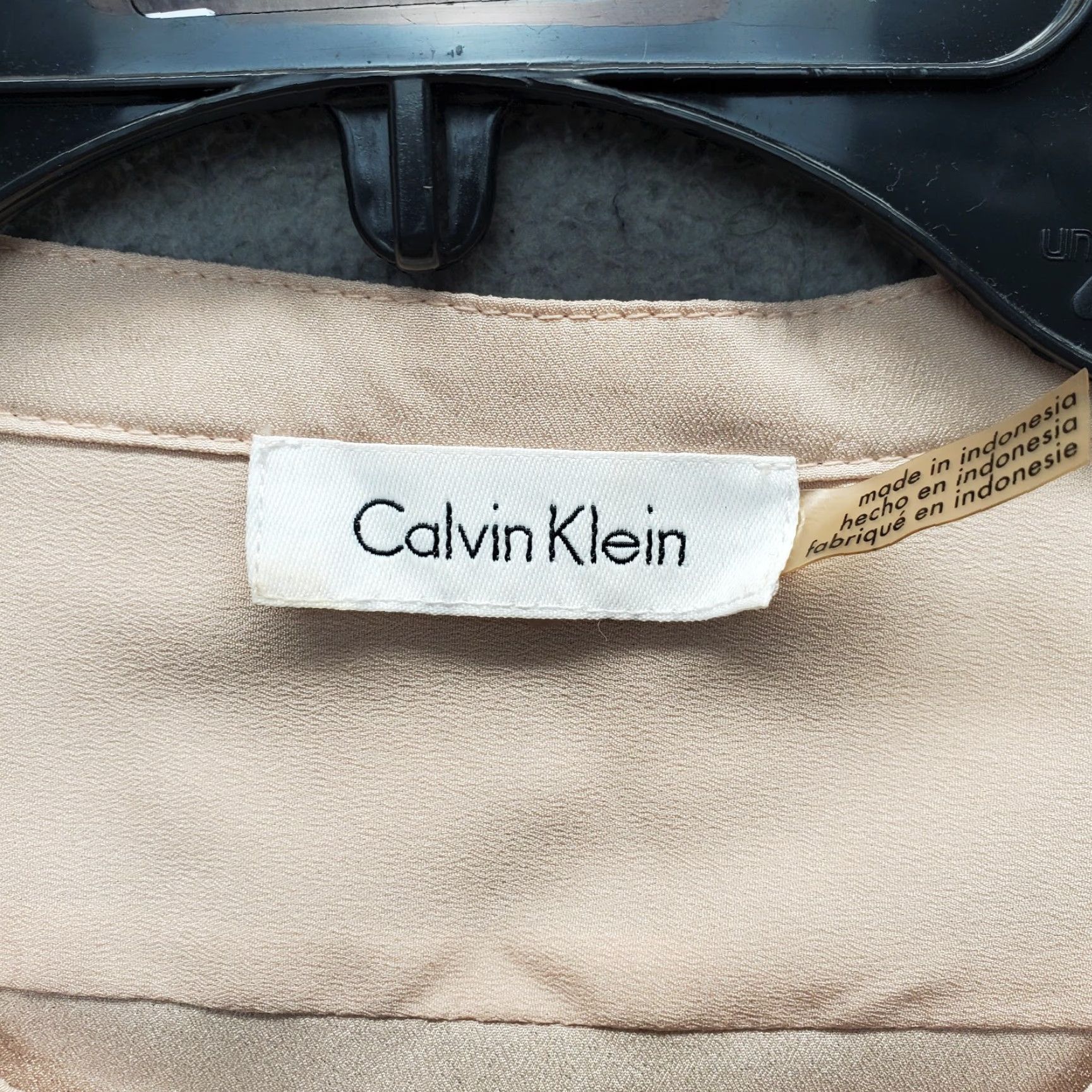 Calvin Klein Calvin Klein Blouse Womens XL Pink Roll Tab Sleeve Zipper Pockets Button Front Shirt Womens XL Pink Blouse Size XL / US 12-14 / IT 48-50 - 5 Thumbnail