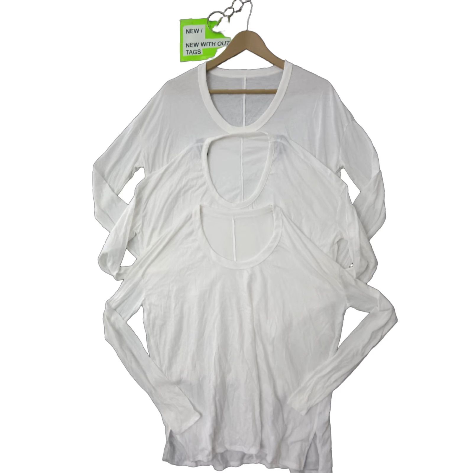 Vintage Women's Size S Top Long Sleeve Pullover Shirt White 3-Pack Size S / US 4 / IT 40 - 1 Thumbnail