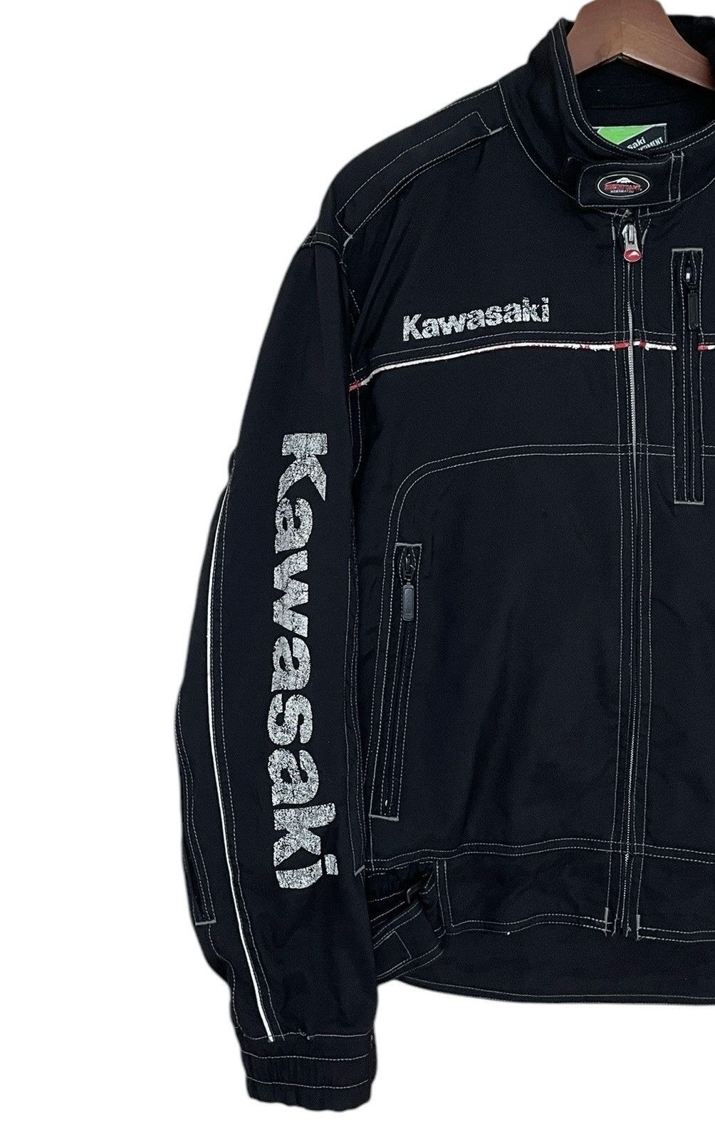 Vintage Vintage Brand Kushitani Kawasaki Bikers Jacket 1990s Size US L / EU 52-54 / 3 - 3 Thumbnail
