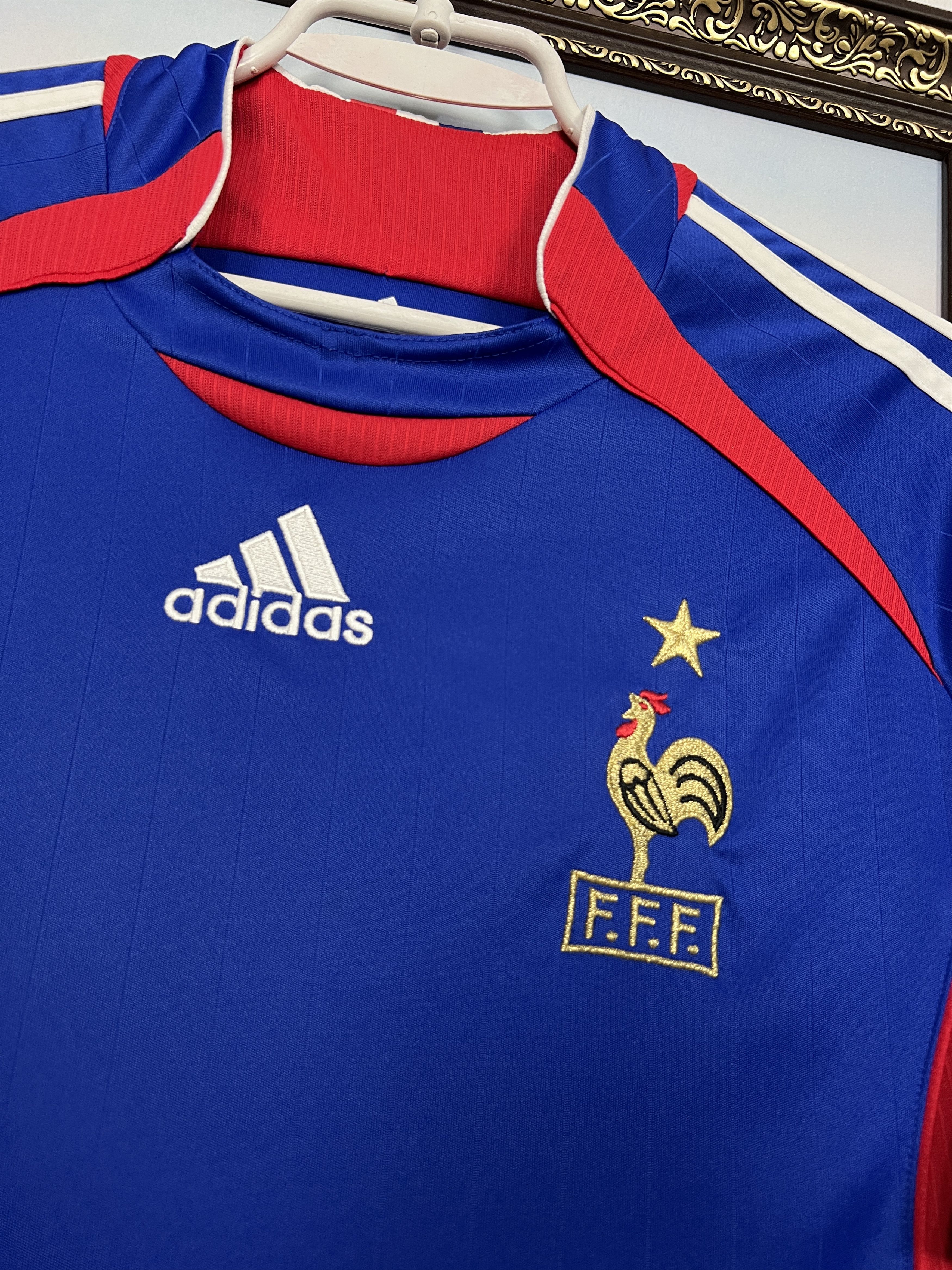 Adidas France Home football shirt 2006 Soccer Adidas Jersey Trikot Size US S / EU 44-46 / 1 - 3 Thumbnail