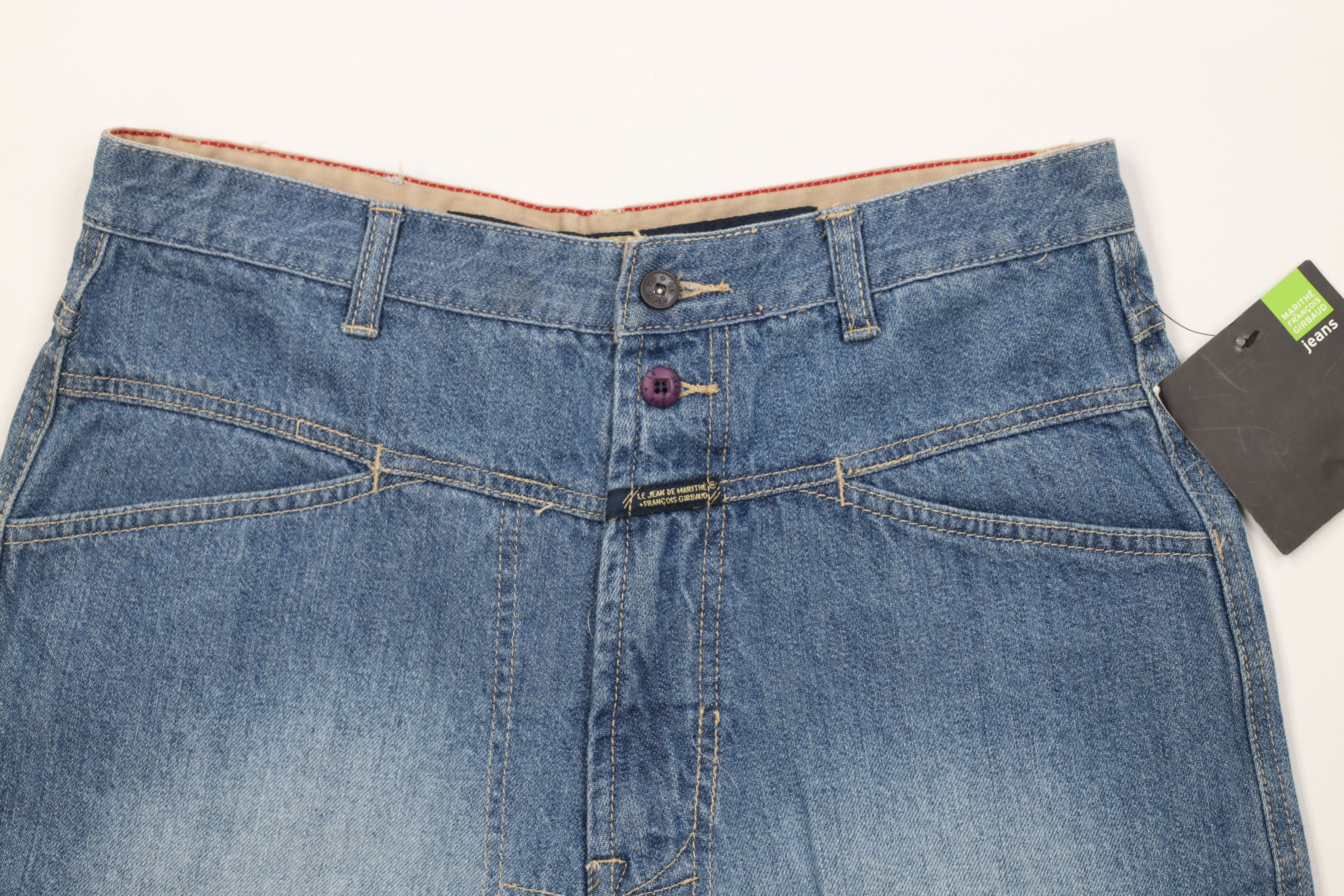 Marithe + Francois Girbaud Deadstock Vintage 90s Marithe Francois Girbaud Denim Shorts Size US 31 - 2 Thumbnail