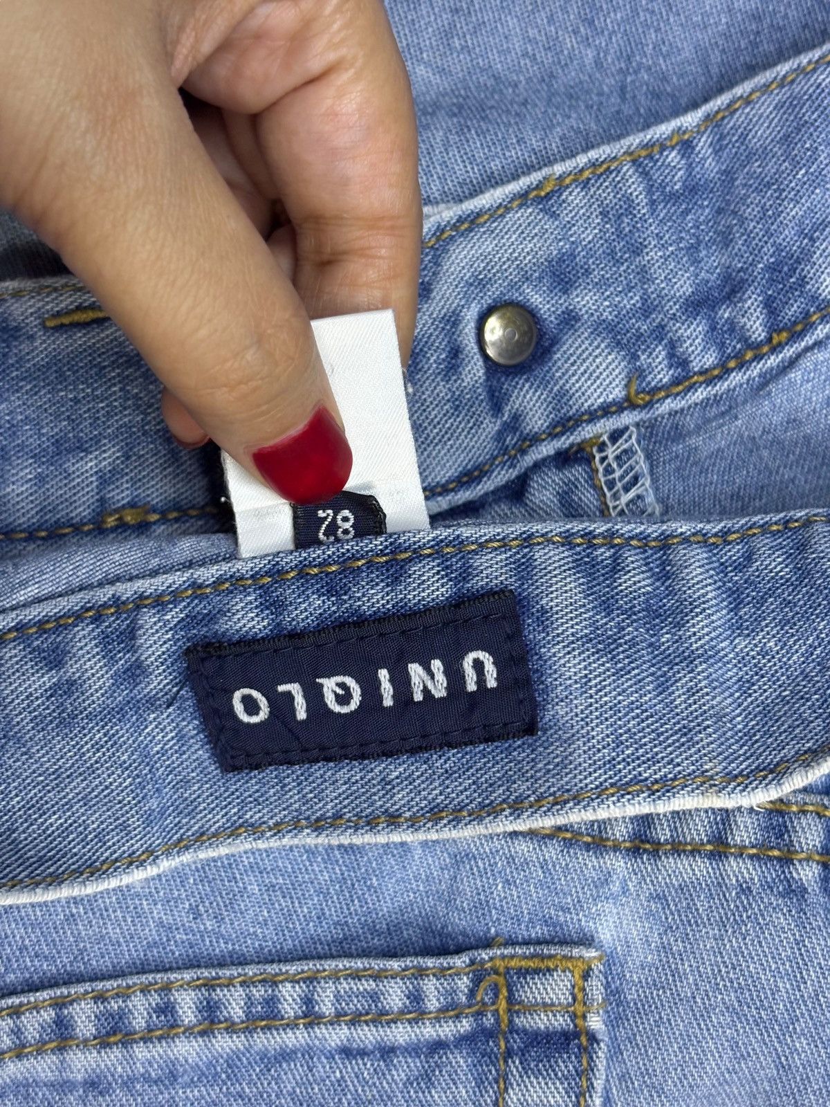 Japanese Brand × Uniqlo Vintage Japanese Uniqlo Blue Wash Baggy Jeans Size US 31 - 10 Thumbnail