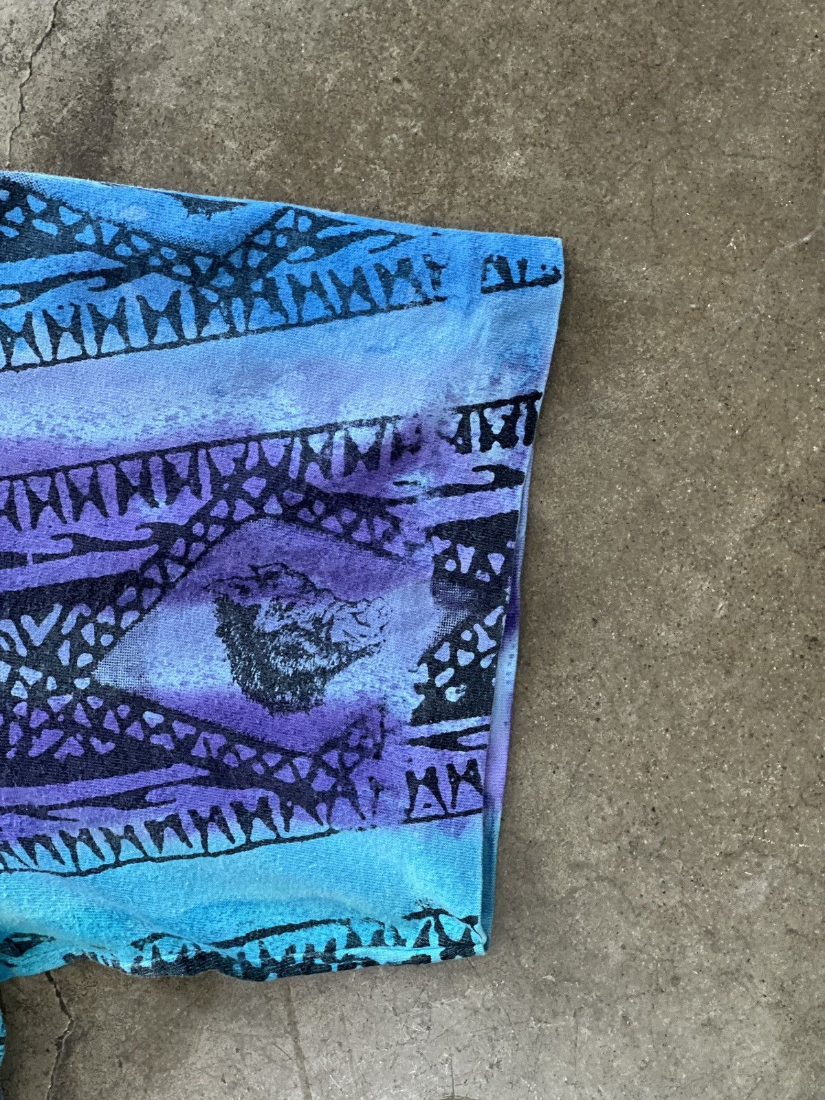 Harley Davidson Vintage AOP Tribal Tie Dye Hog Saloon Motorcycle surf Tee XL Size US XL / EU 56 / 4 - 6 Thumbnail