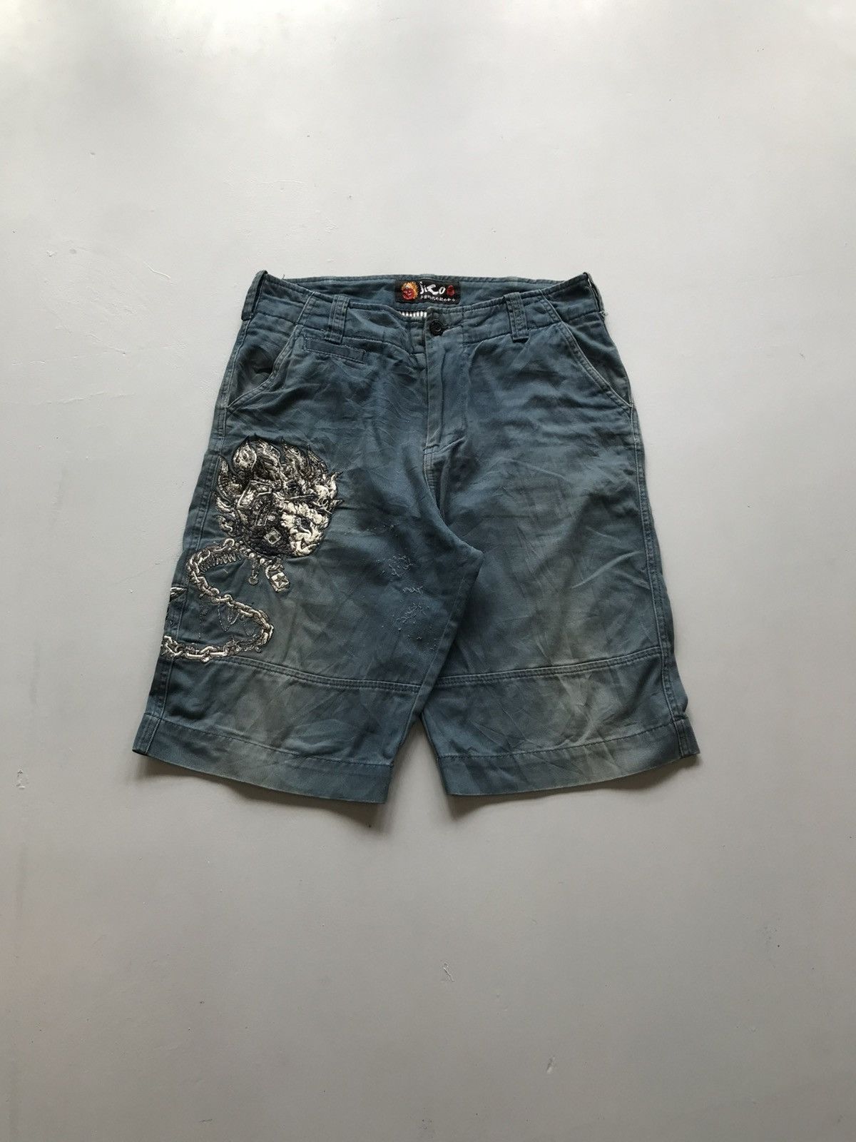 Japanese Brand Vintage Jizo crazy skull embroidered shorts Size US 34 / EU 50 - 11 Thumbnail