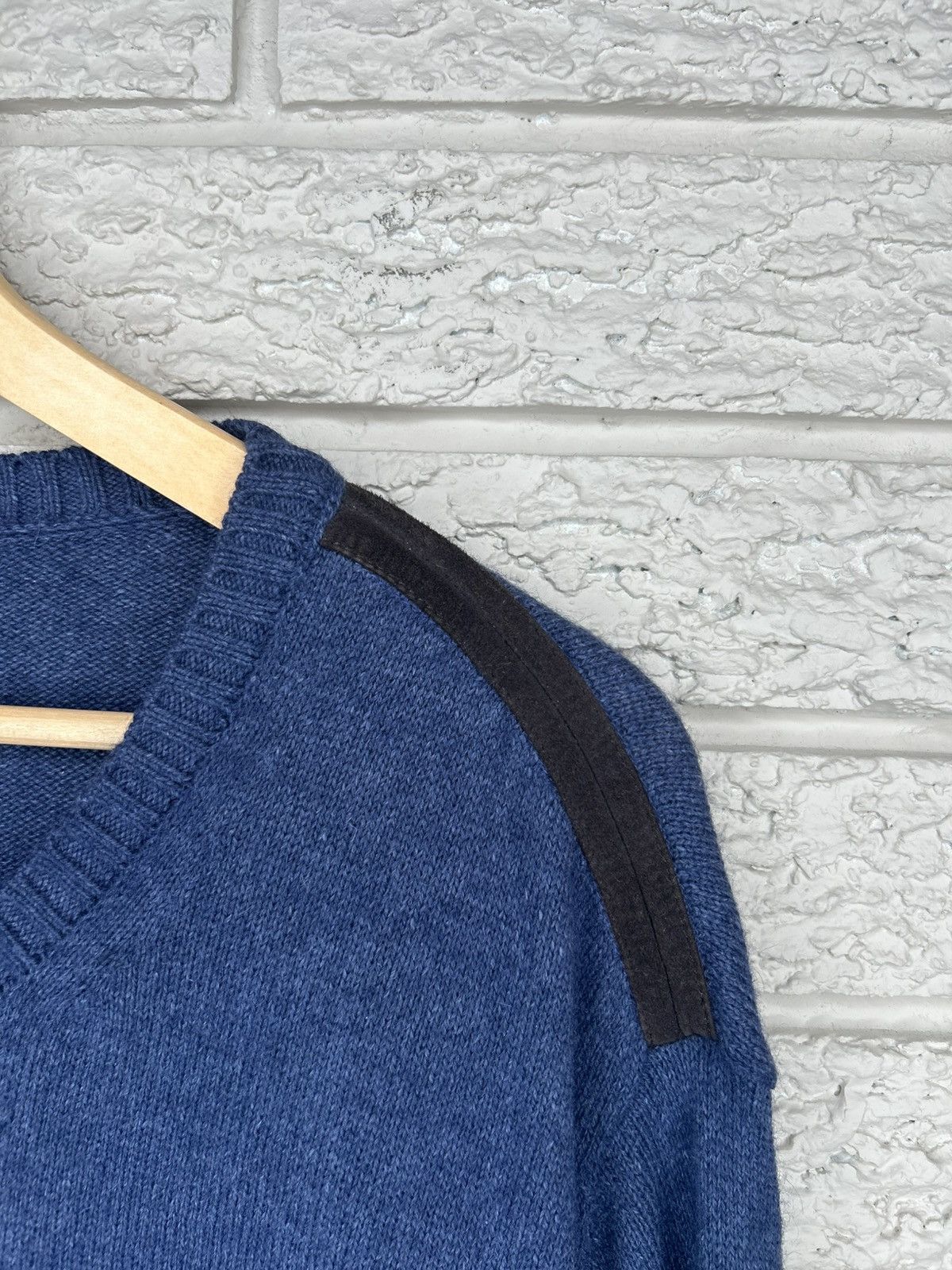 Gucci Gucci Alpaca Silk Navy Blue Calfskin Patch Knit Sweater Size US XL / EU 56 / 4 - 3 Thumbnail
