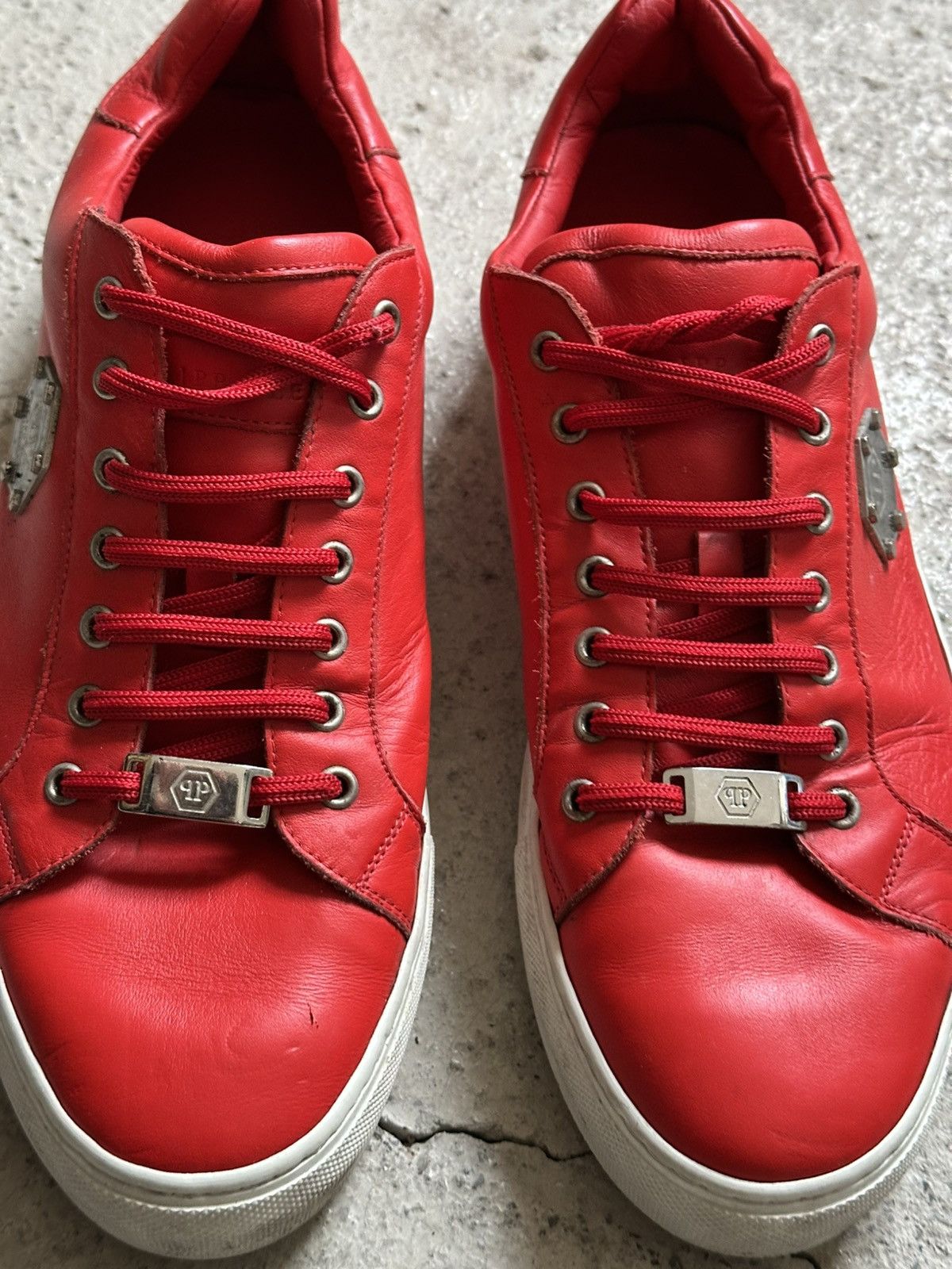 Philipp Plein Philipp Plein P18S red Rare Luxury Sneakers Size US 11.5 / EU 44-45 - 4 Thumbnail