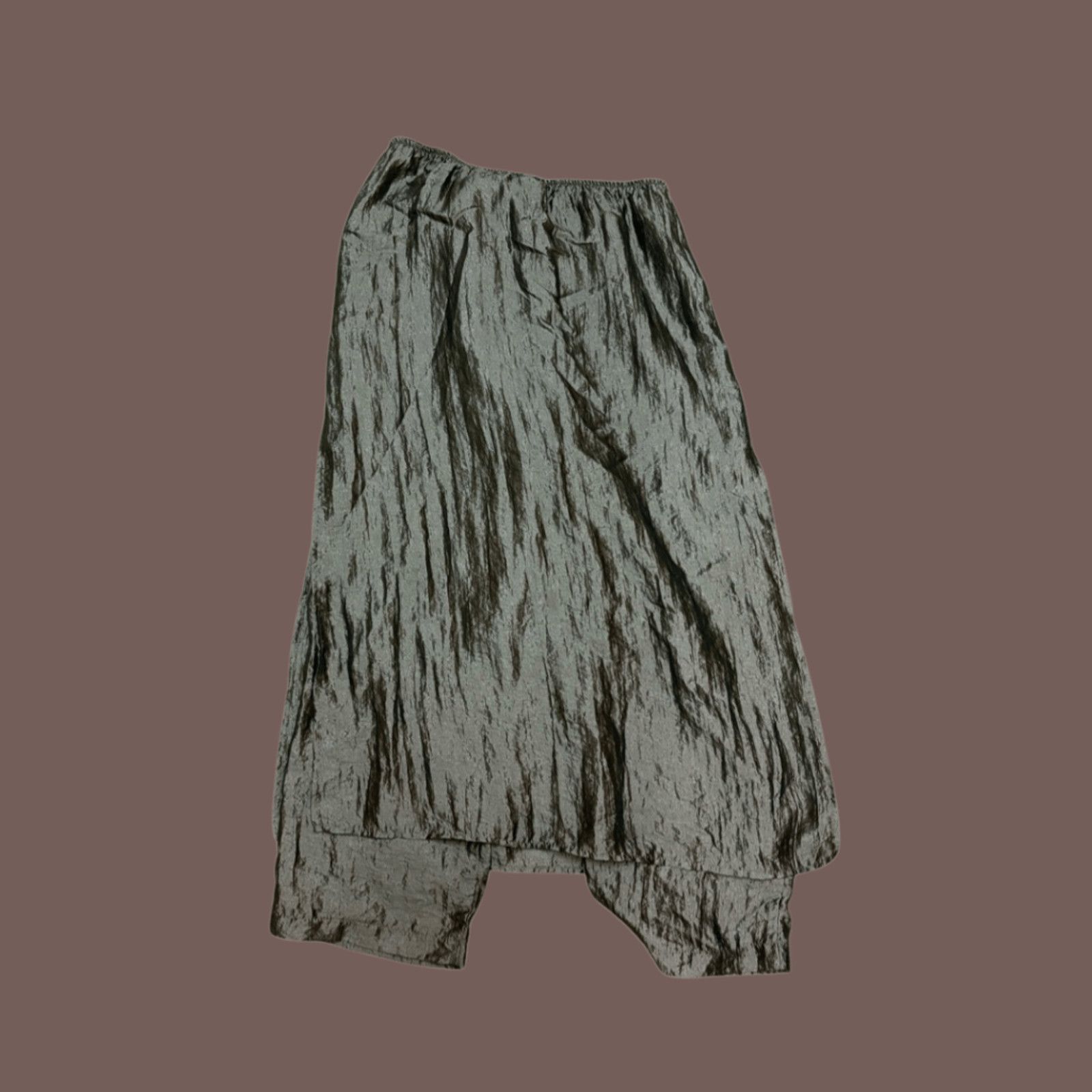 Vintage VTG Draped Skort Barbara Lesser Metallic Bronze Archive Size 30" / US 8 / IT 44 - 1 Thumbnail