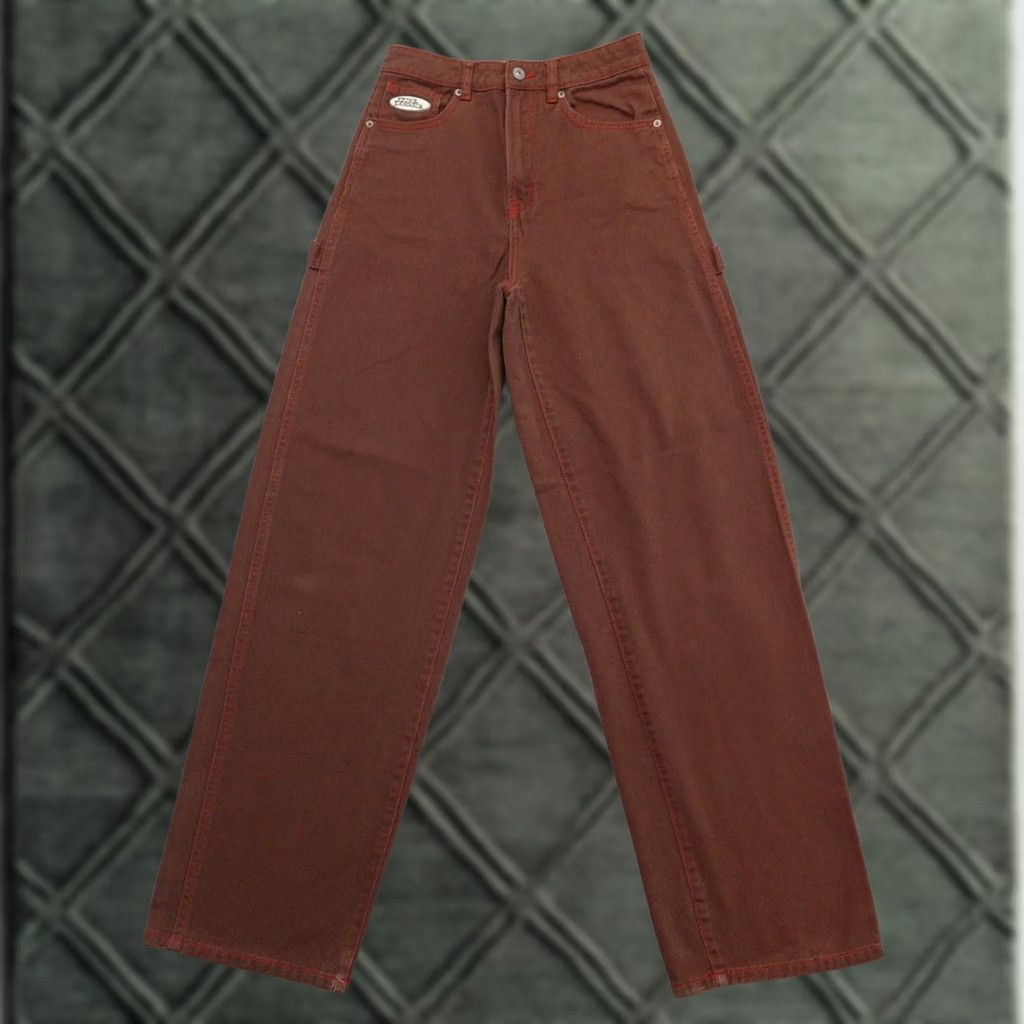 H&M NO FEAR X H&M Womens Jeans Wide-Leg Retro Brown Size 2 Color Brown Adult Womens Complete Measurements In Pictures Size 26" / US 2 / IT 38 - 1 Thumbnail