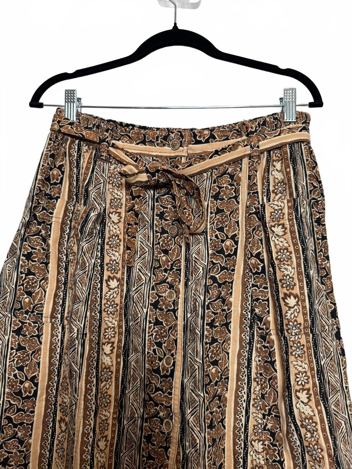 Other Vintage Bohemian Button Front Maxi Skirt with Pockets Size 36" / US 14 / IT 50 - 1 Thumbnail